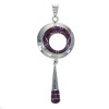 Magenta Turquoise And Genuine Sterling Silver Southwest Pendant YX67032