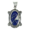 Lapis Opal And Silver Southwestern Pendant YX70329