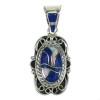 Opal Lapis And Sterling Silver Southwest Pendant YX70354