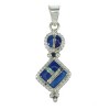 Sterling Silver Lapis And Opal Southwestern Pendant YX70364