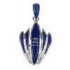 Southwestern Genuine Sterling Silver And Lapis Pendant YX67372