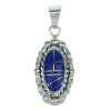 Authentic Sterling Silver And Lapis Inlay Southwestern Pendant YX67397