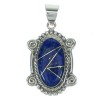 Sterling Silver And Lapis Inlay Southwestern Pendant YX67400