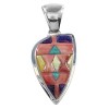 Southwest Multicolor Sterling Silver Pendant YX94721