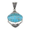 Silver Southwest Turquoise Pendant AX96474