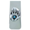 Native American Sterling Silver Turquoise Bear Paw Money Clip AX102434