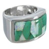 WhiteRock Turquoise Opal Jewelry Silver Ring Size 8-1/4 RS34731