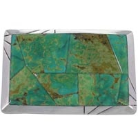 Turquoise Inlay Belt Buckles