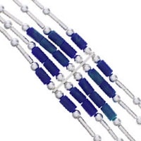 Azurite Liquid Silver Bracelets