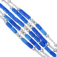 Denim Lapis Liquid Silver Bracelets