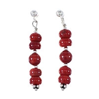 Coral Dangle Earrings