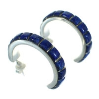 Lapis Hoop Earrings