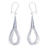 Liquid Silver Plain Earrings