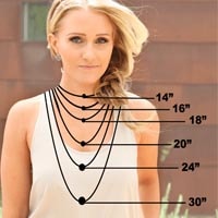 Liquid Silver Necklace Measurements