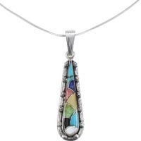 Tear Drop Inlay Neckalces