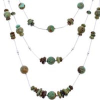 Turquoise Liquid Silver Necklaces