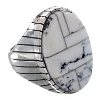 Howlite Inlay Rings