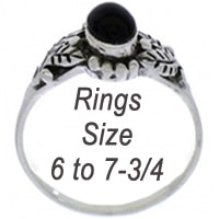 Onyx Rings Size 6 to 7-3/4