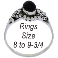Onyx Rings Size 8 to 9-3/4