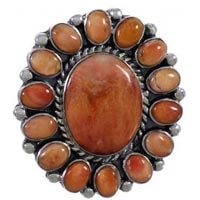 Orange Oyster Shell Rings