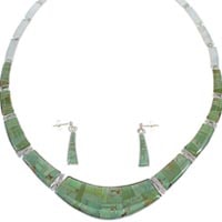 Turquoise Inlay Jewelry Set