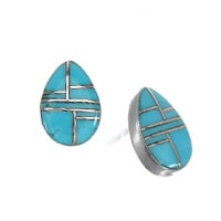 Turquoise Inlay Tear Drop Jewelry