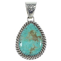 Turquoise Tear Drop Pendant